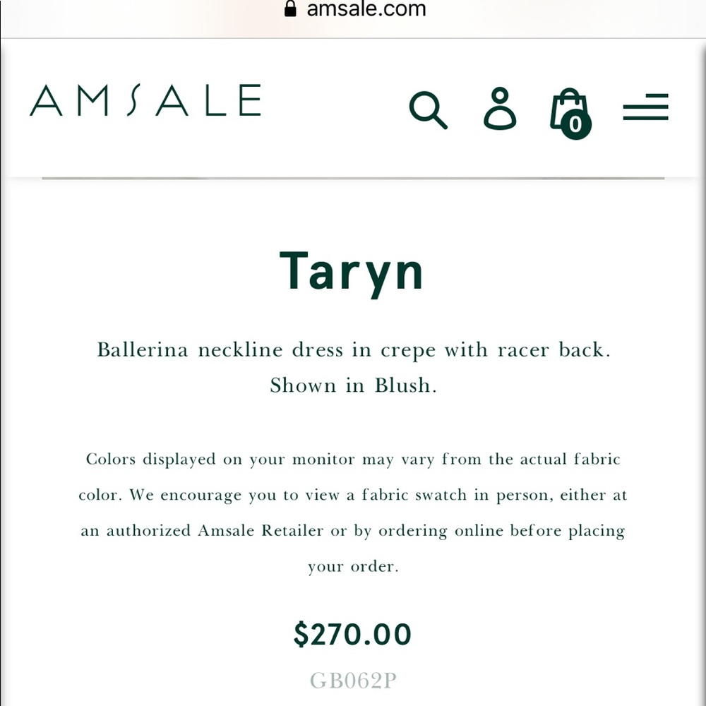 Amsale Taryn Mauve Crepe Dress - Picture 11 of 11